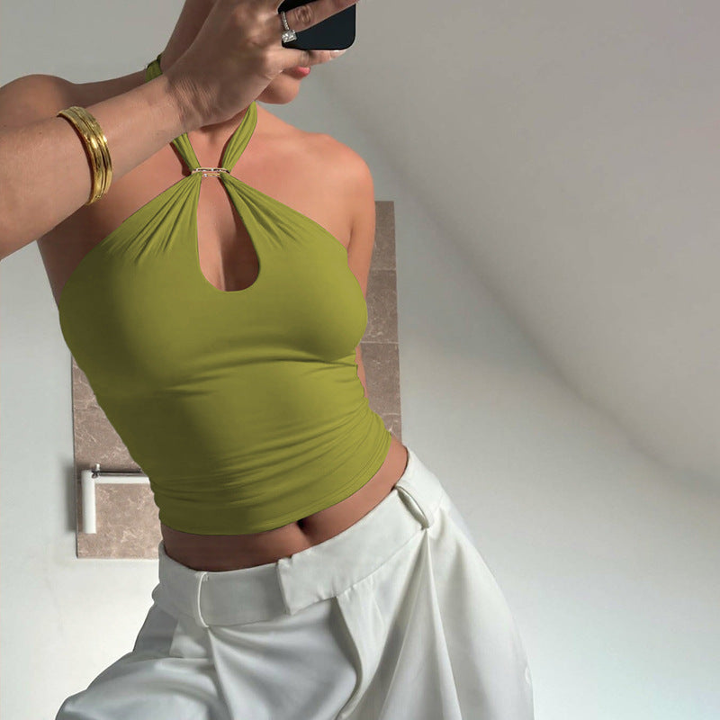 Womens Lace-Up Sleeveless Top