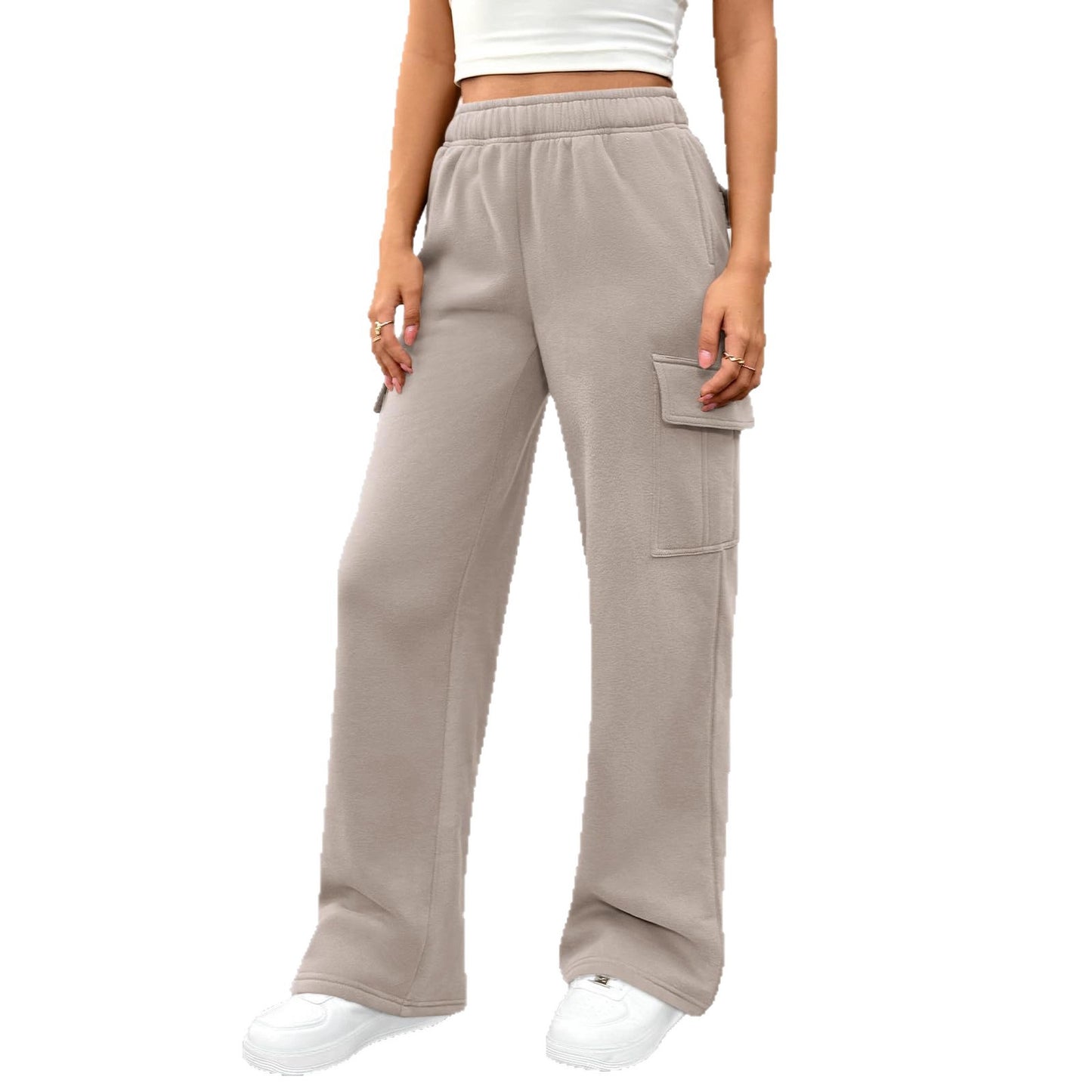 High Waisted Wide Leg Cargo Pants