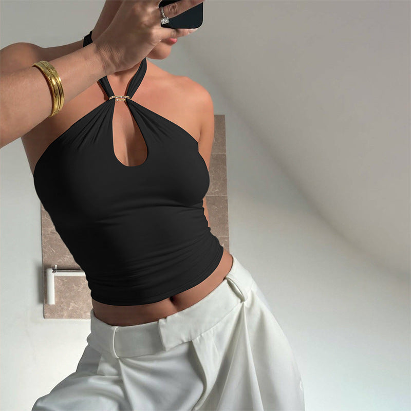 Womens Lace-Up Sleeveless Top