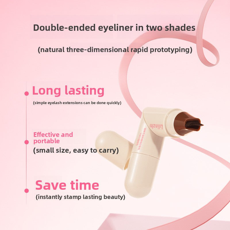 Rotating Eyeliner Stamp Pen Dual Ended Waterproof